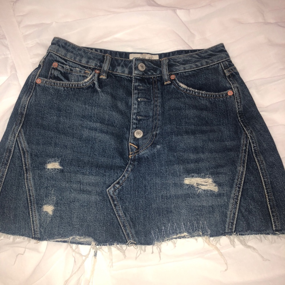 Free people denim skirt